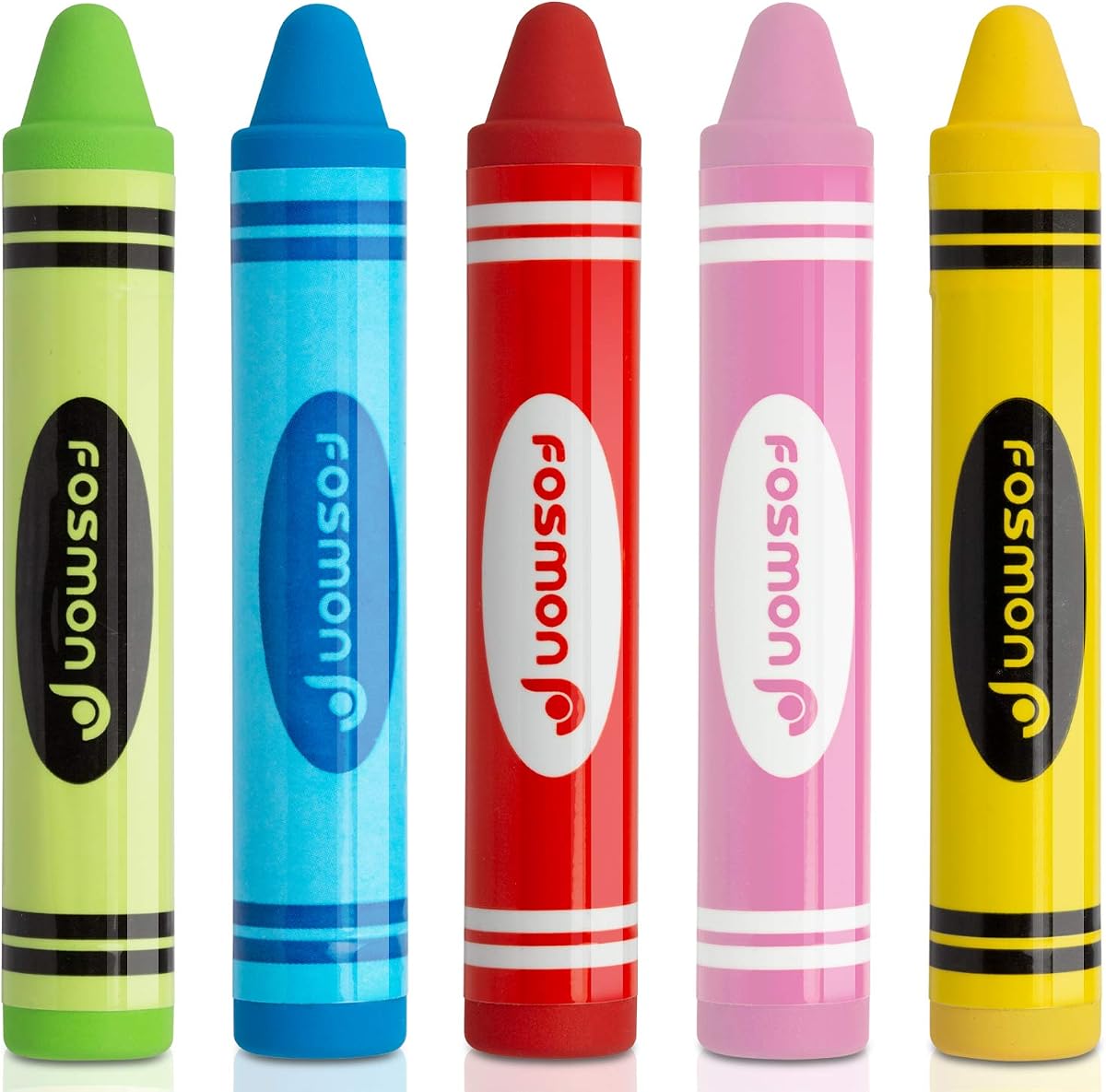 Fosmon Youth Series - Lápiz capacitivo para niños para Apple iPad Air Mini Pro, tableta Kids Edition, Dragon Touch, Galaxy Tab A E, Leapfrog Epic LeapPad, Nabi JR, Chromo Android Tablets Smartphones (paquete de 5)