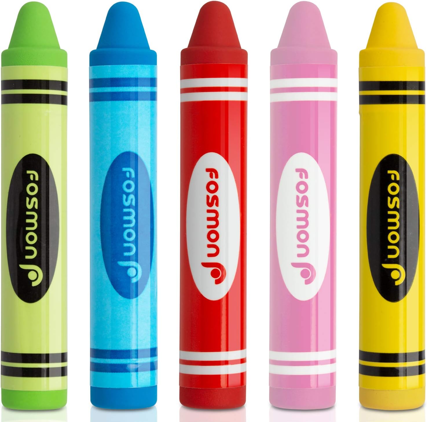 Fosmon Youth Series Kids Stylus Pen for Apple iPad Air Mini Pro, Kids Edition Tablet, Dragon Touch, Galaxy Tab A E, Leapfrog Epic LeapPad, Nabi JR, Chromo Android Tablets Smartphones (5 Pack)