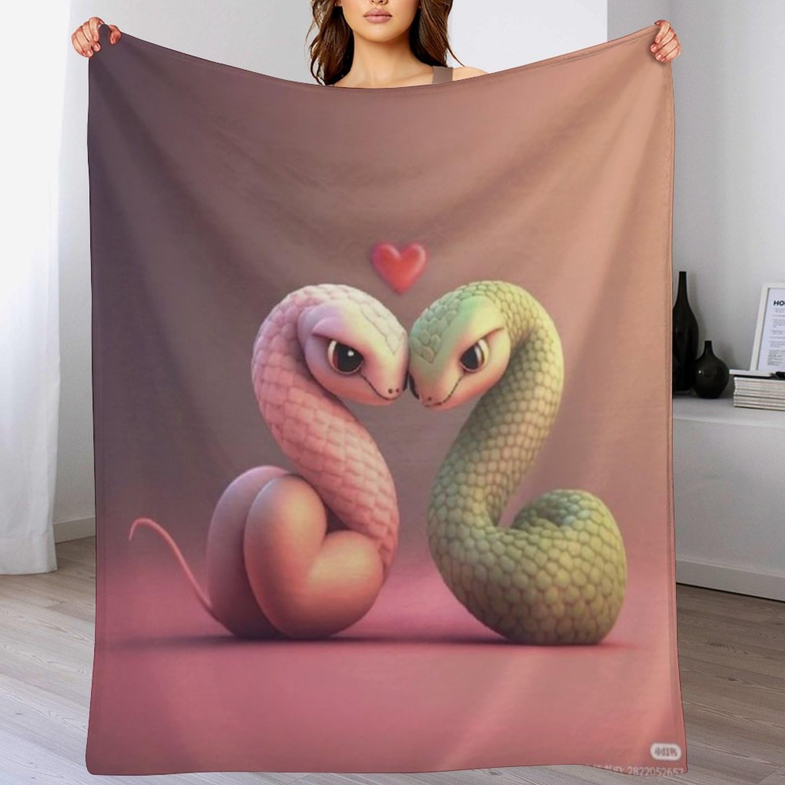 Couverture serpent super confortable, plaid chaud et doux pour chambre et salon