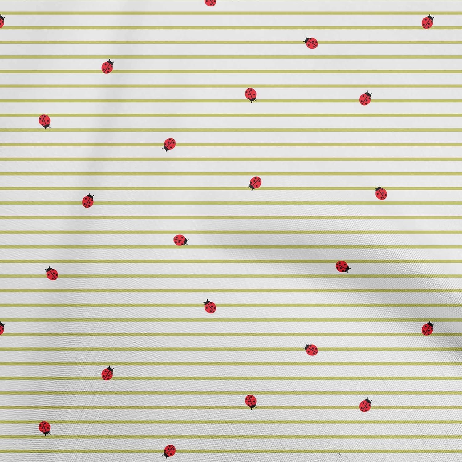 oneOone Cotton Flex Black Fabric Bird Ladybird Sewing Material Print Fabric By The Yard 40 Inch Wide-60