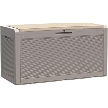 Modern-Depo 100 Gallon Deck Box Waterproof Outdoor Storage Bench