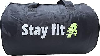 شنطة رياضية متوسطة الحجم مع جيب للاحذية لصالة الالعاب الرياضية والعمل من ام دي, أسود، نايلون