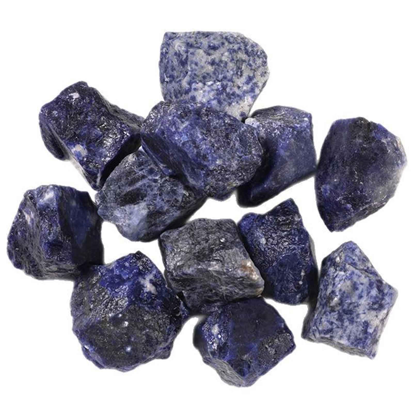 FLYIODFCXV crystal stone, Natural Blue Stone Crystal Rough, for Tumbling, Cabbing, Fountain Rocks, Decoration,Polishing(0.8~1.2in/2.2lb)