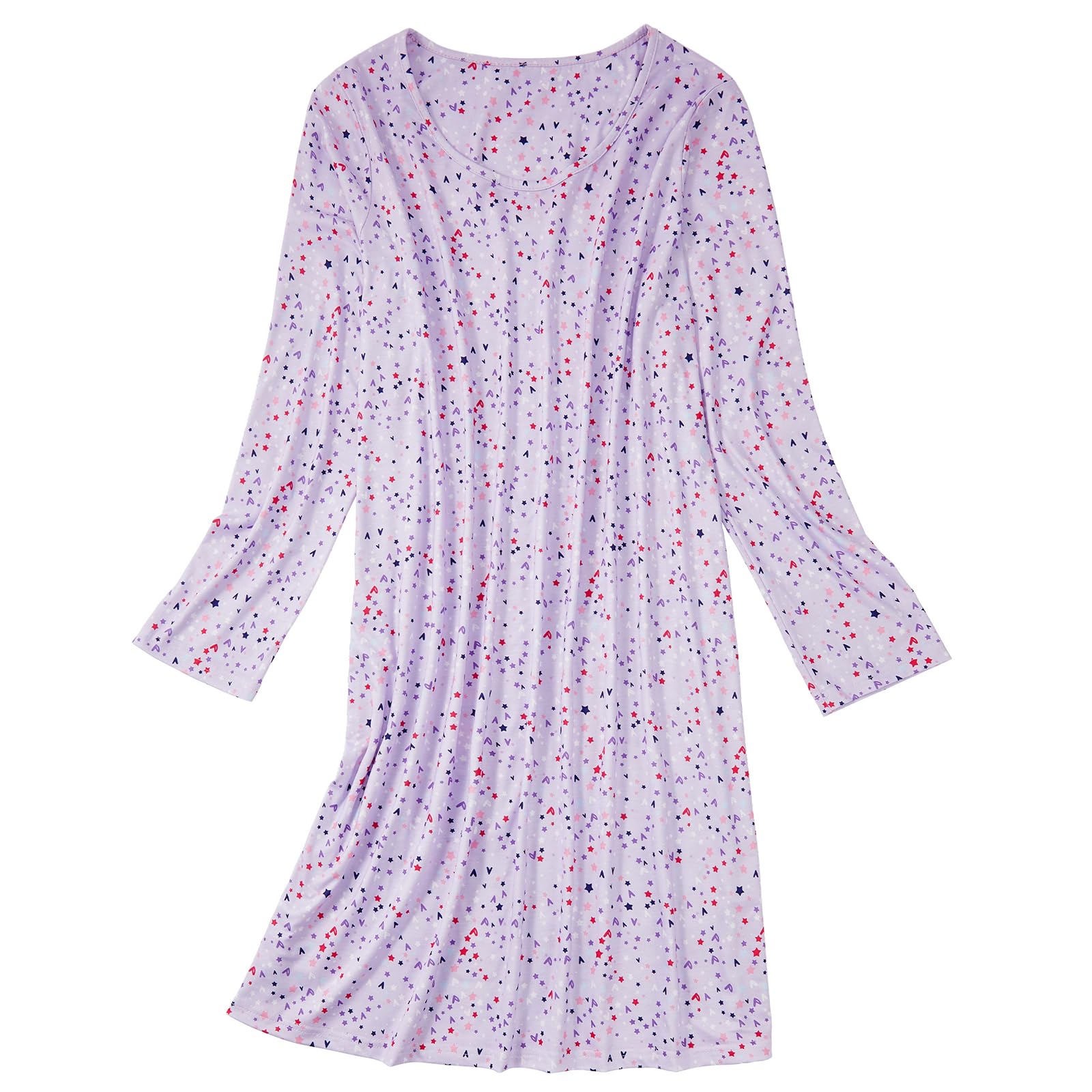 American Trends Camisones de manga larga para mujer, camisas de dormir, camisas de noche, vestido de casa, vestido de noche para mujer