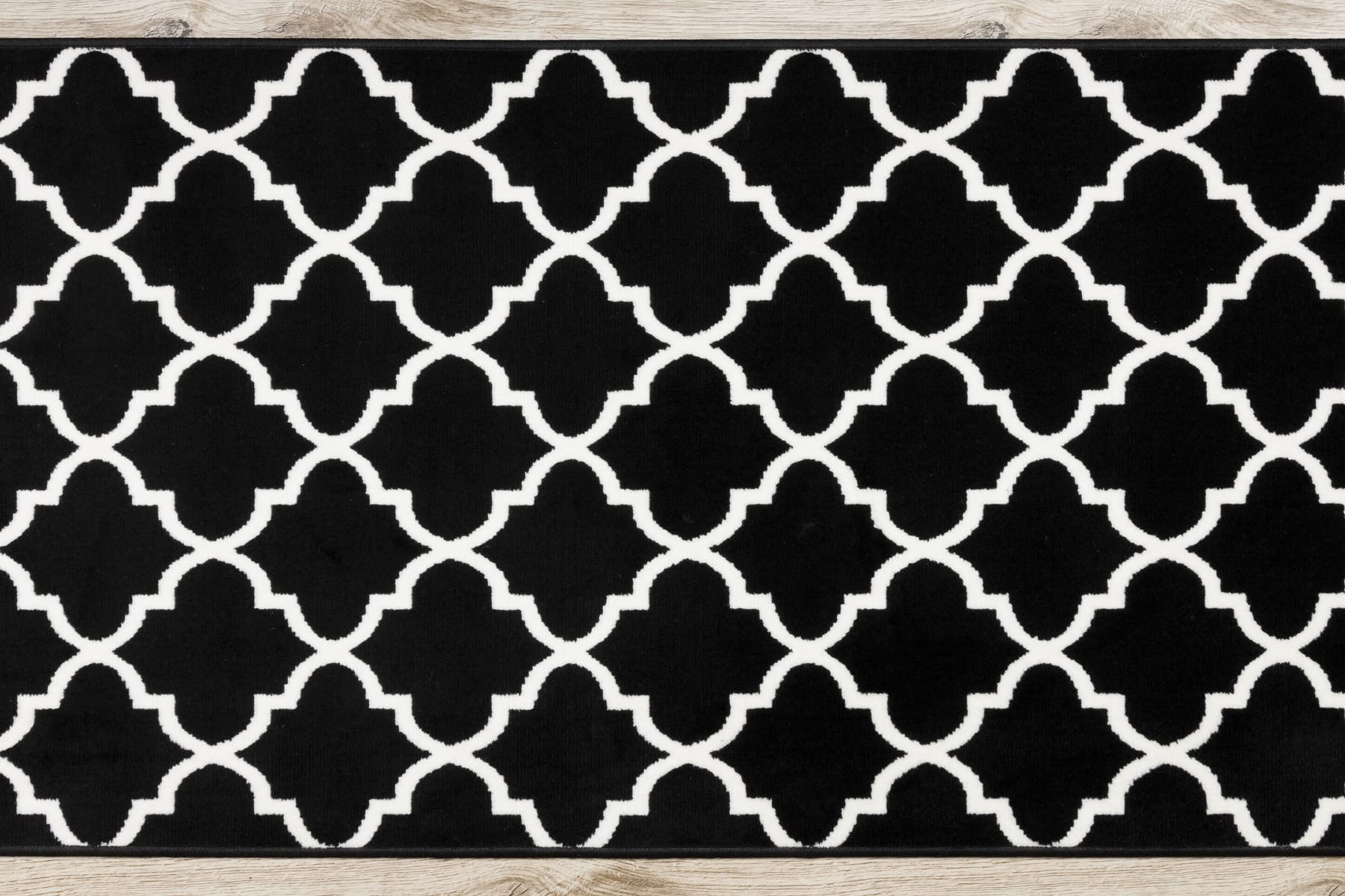 Läufer BCF MORAD Trelis Marokkanisches Spalier schwarz / creme 80x320 cm