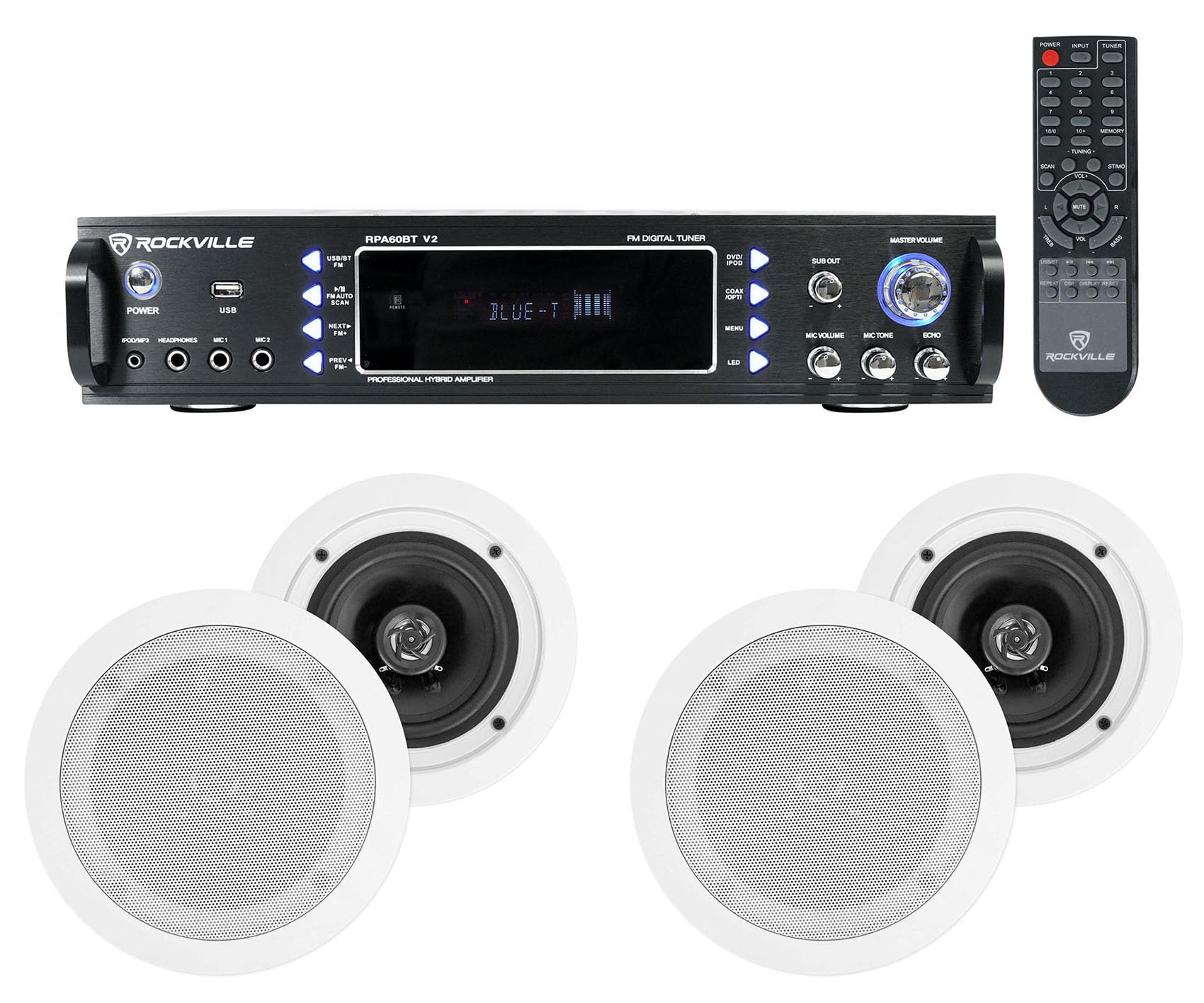 Rockville Audiosavings Bundle: (2) Pair HC55 White 5.25