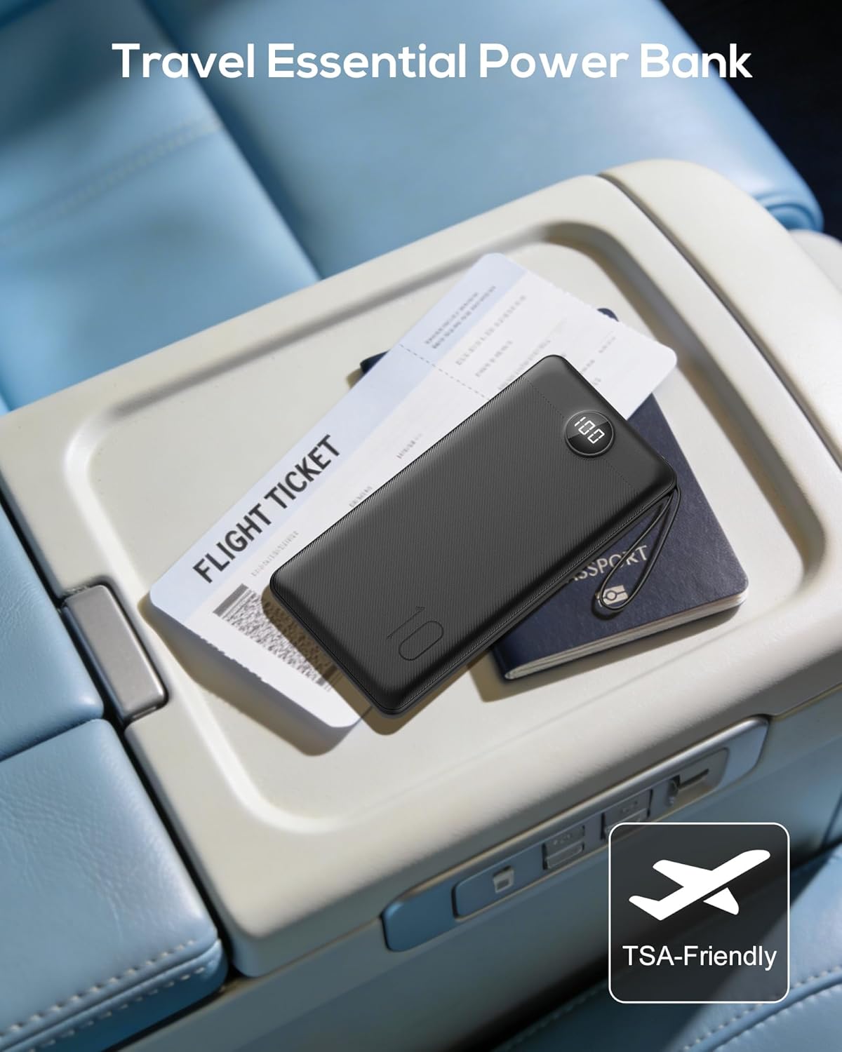 VEEKTOMX Portable Charger Built-in Cables, 10000mAh Power Bank for iPhone, Fast Charge USB C Battery Pack Travel Essentials Powerbank Compatible with iPhone 17/16/15/14, Samsung S25/24, Android, etc - Image 2