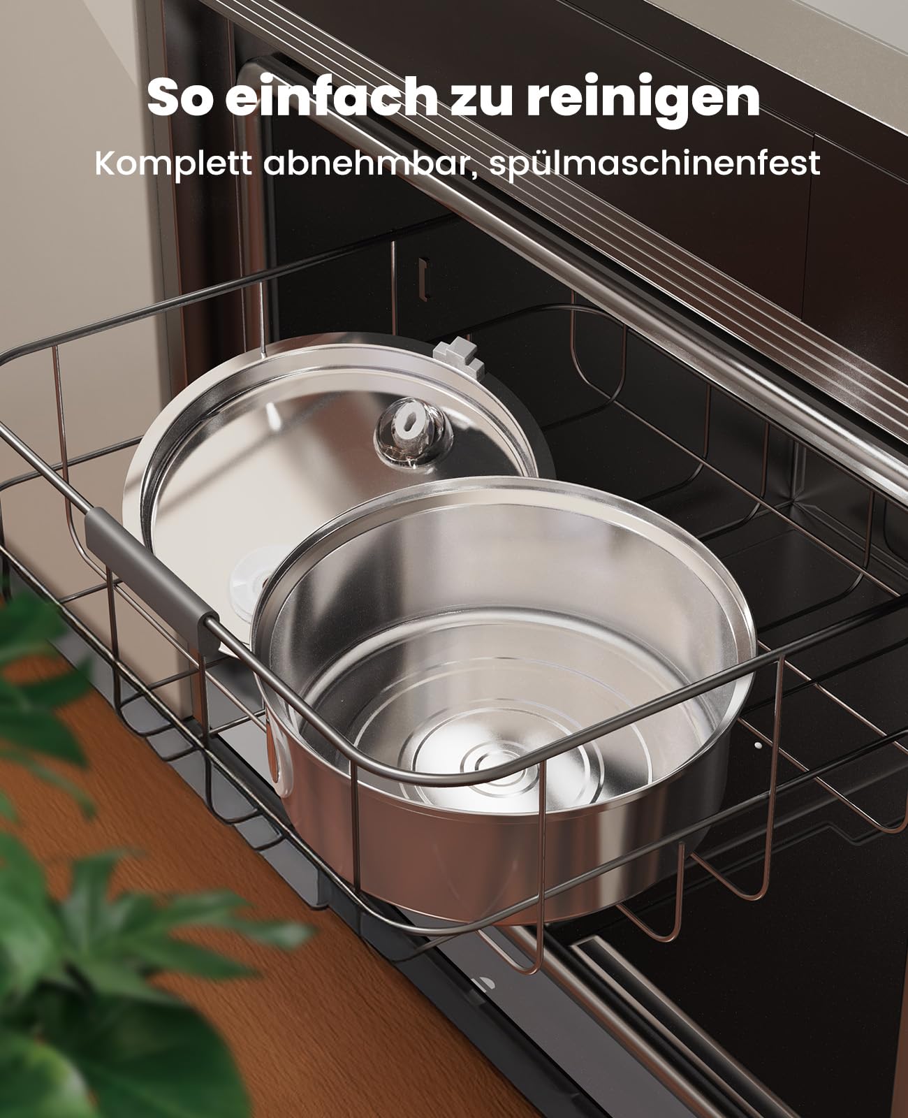 oneisall Trinkbrunnen für Hunde | 7L Hundetrinkbrunnen, Edelstahl mit großem Sichtfenster, LED-Licht, Ultraleise Pumpe mit Überlastschutz, 5-Schicht Filtration