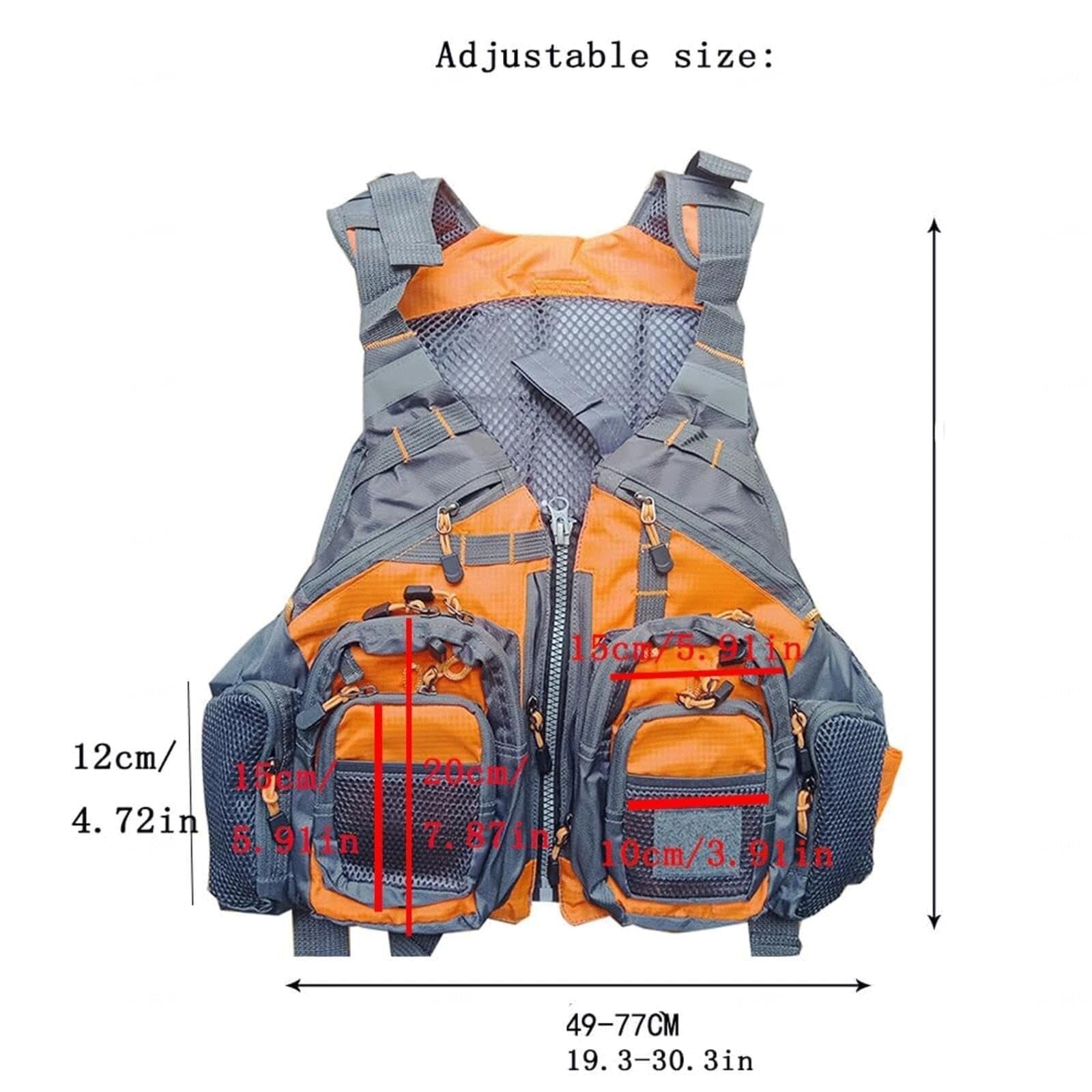 Sicherheitsweste für Erwachsene, atmungsaktiv, mit Reißverschluss, für Bootfahren, Angeln, Surfen, Wassersport, Schwimmen, Kanu, Rafting, Paddel, Boarding, Outdoor-Sicherheitsausrüstung, hoher