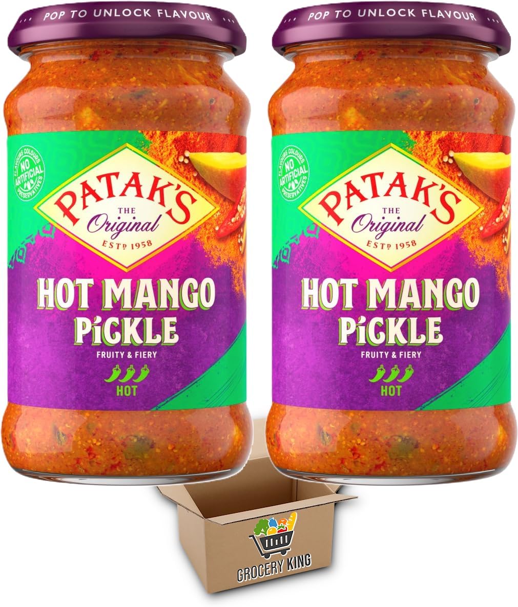 Pataks Pickle Jars | Mango Pickle Hot 2x283g | Grocery King