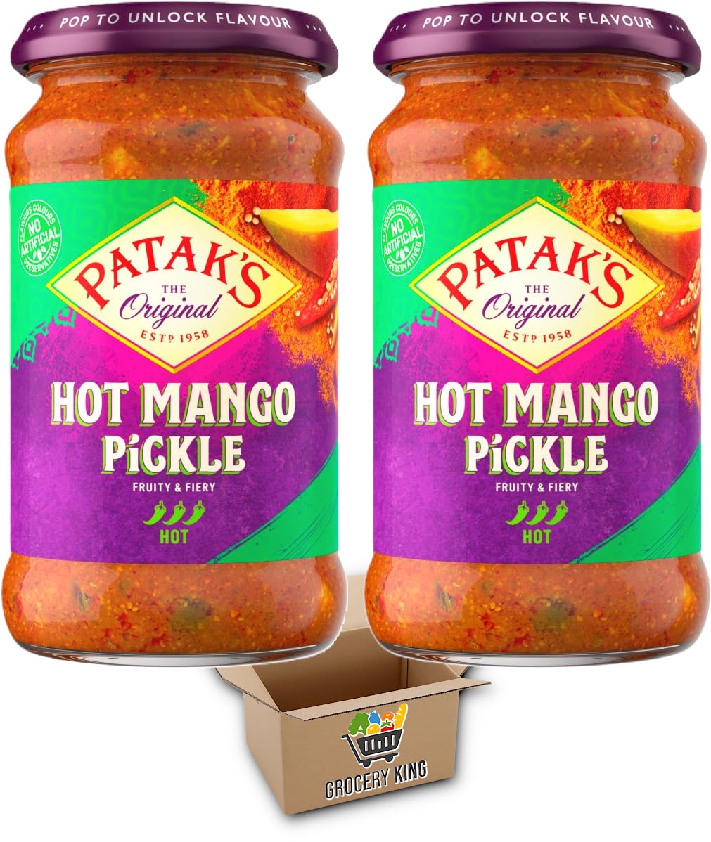 Pataks Pickle Jars | Mango Pickle Hot 2x283g | Grocery King