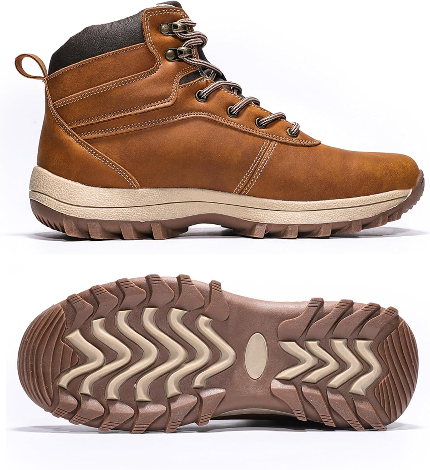 Mens Lightweight Hiking Boots Water Resistant Mid Ankle Work Casual Hiker Trekking Outdoor Boots Anti Slip Hiking Shoes