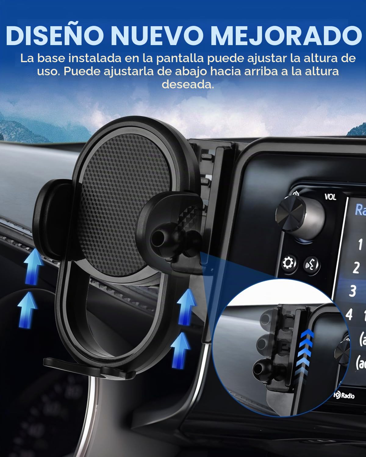 Autorder Soporte de teléfono de Coche para Mercedes Benz Clase C 2022-2026/GLC 2023-2026, Accesorios de Montaje de teléfono, Pantalla de teléfono Celular, Soporte de automóvil, Manos Libres, rotación