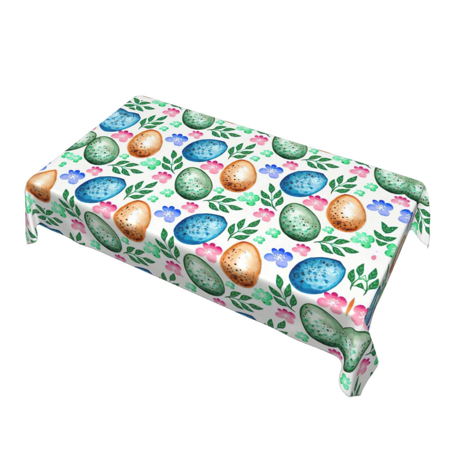 Mantel francés con estampado de huevos de Pascua para mesas rectangulares, mantel para comedor, Acción de Gracias, decoración de cocina