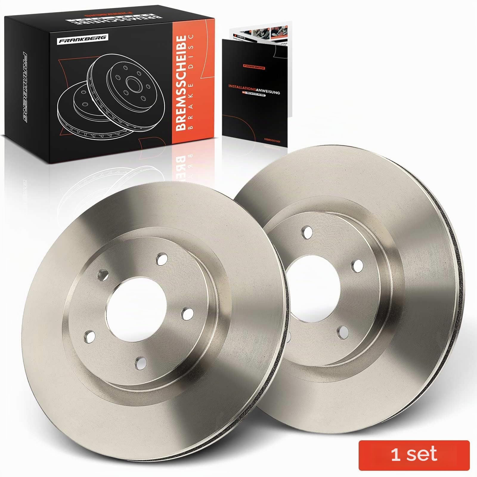 Frankberg Set di dischi freno incl. 2x Dischi Freno Anteriore Ventilato Diametro296mm Compatibile con Qashqai +2 I J10 NJ10 Qashqai II SUV J11 J11 Replace# 40206JD00A,40206JG00A | Compatibile con: Qashqai II SUV J11 J11, X-Trail T31, Qashqai +2 I J10 NJ10