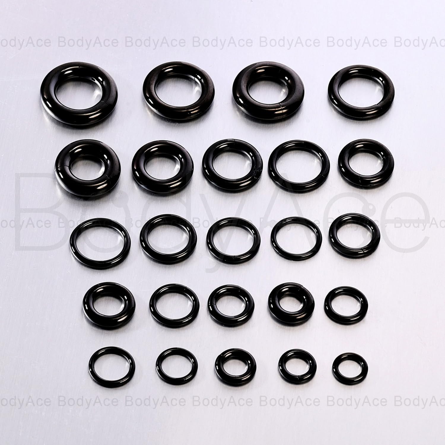 BodyAce Black Hinged Segment Clicker PA Rings, 2G 4G 6G 8G 10G 12G Large Spring Action BCR Rings, Surgical Steel Septum Nose Rings Ear Gauges Earrings Hoops - Image 5