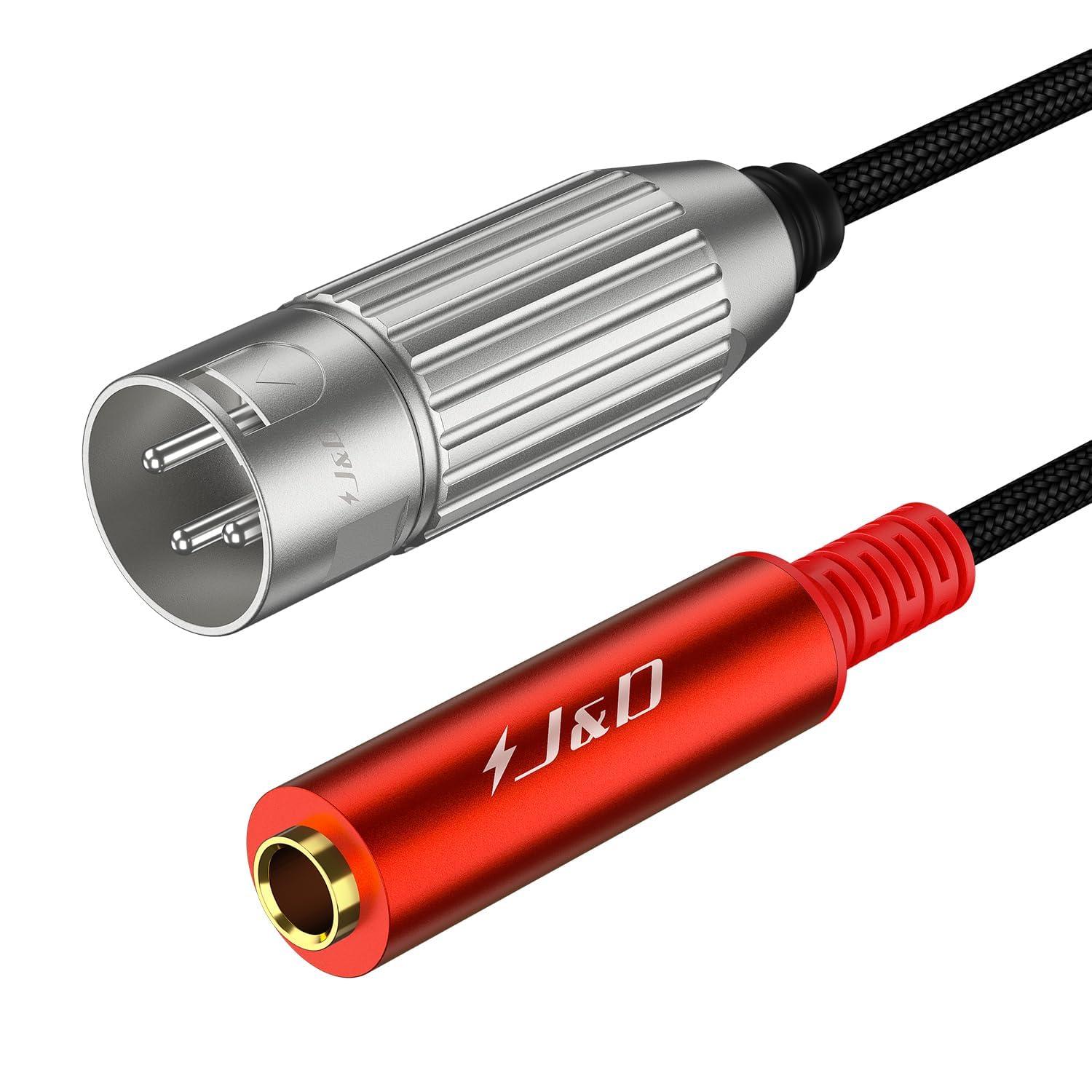 J&D 6.35mm Jack to XLR Interconnect Cable (1.5 m)