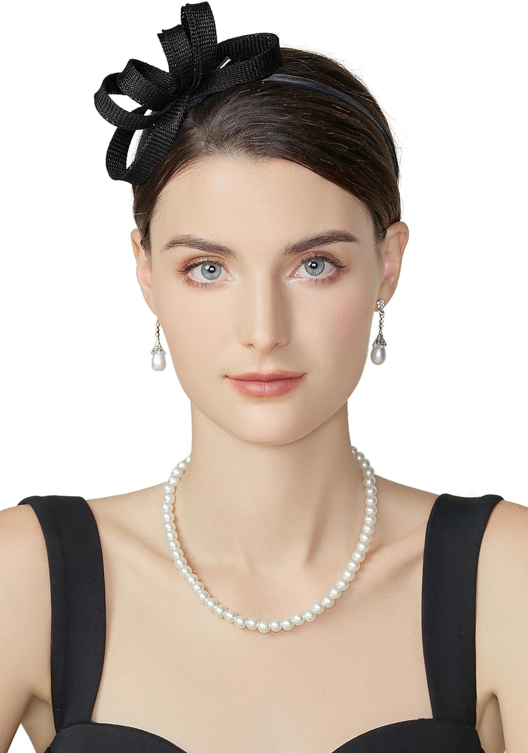 BABEYOND Fascinator Headband for Women - Tea Party Kentucky Bow Headband Derby Bridal Wedding Daily Headpiece with Hair Clip