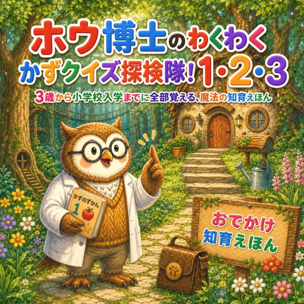 ホウ博士のわくわく かずクイズ探検隊！1・2・3: 3歳から小学校入学までに全部覚える、魔法の知育えほん