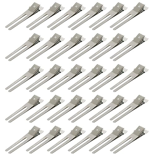 Miniatura 8 de 60 pinzas de pelo de doble punta para peluquería de 1.8 pulgadas, sección de ajuste de rizos, pinzas para el cabello para moño de pelo, clips de