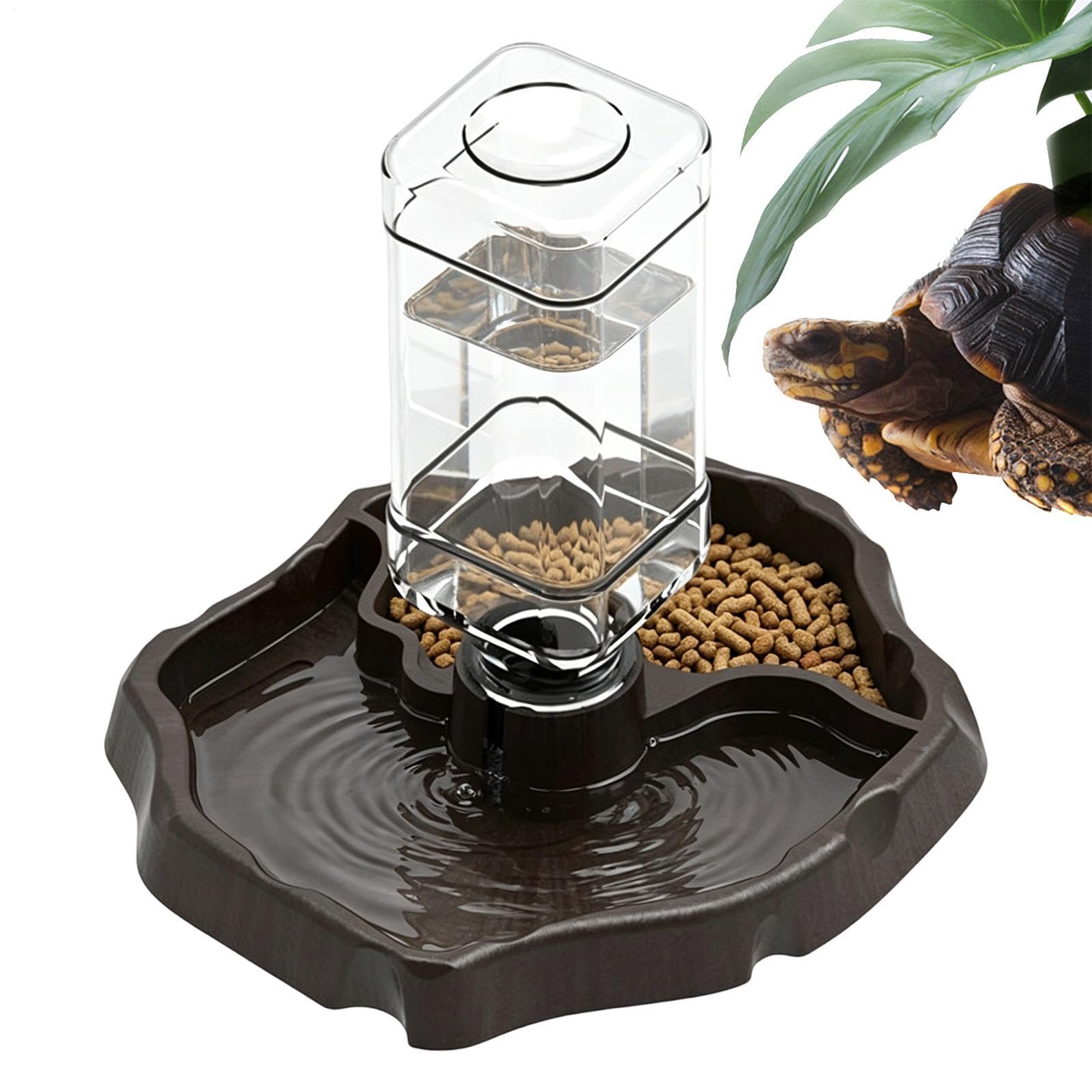 Reptile Water Bowl 2-in-1 Feeding Dish
