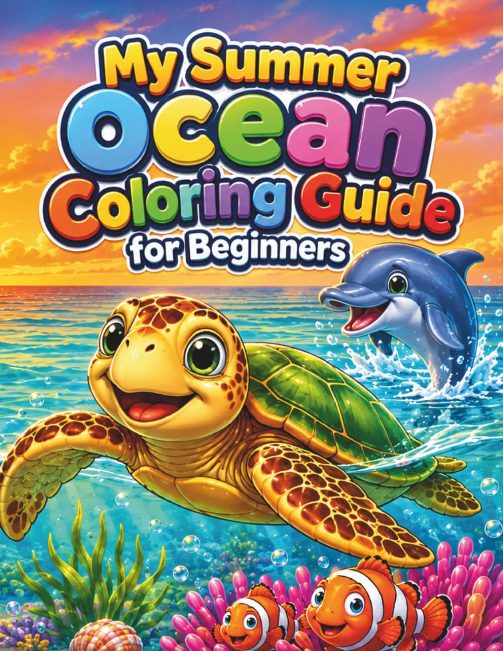 My Summer Ocean Coloring Guide for Beginners: See It, Color It — 30 Bold Sea Creatures & Beach Designs with Full-Color Reference Pages & Ocean Facts