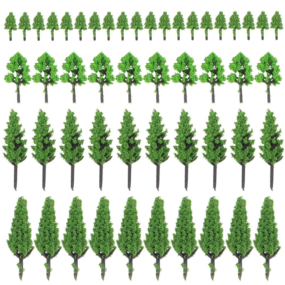 Boerni 50 PCS Mixed Model Trees, Miniature Trees, Scale Model Tree, DIY Train Trees for Sand Table Models, Scene Decoration