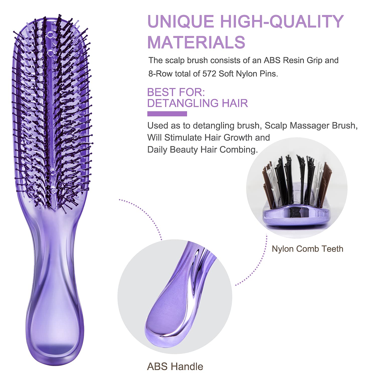 Amazon.co.jp: ヘアブラシ、もつれ解除ブラシ、頭皮ブラシ、シャンプー