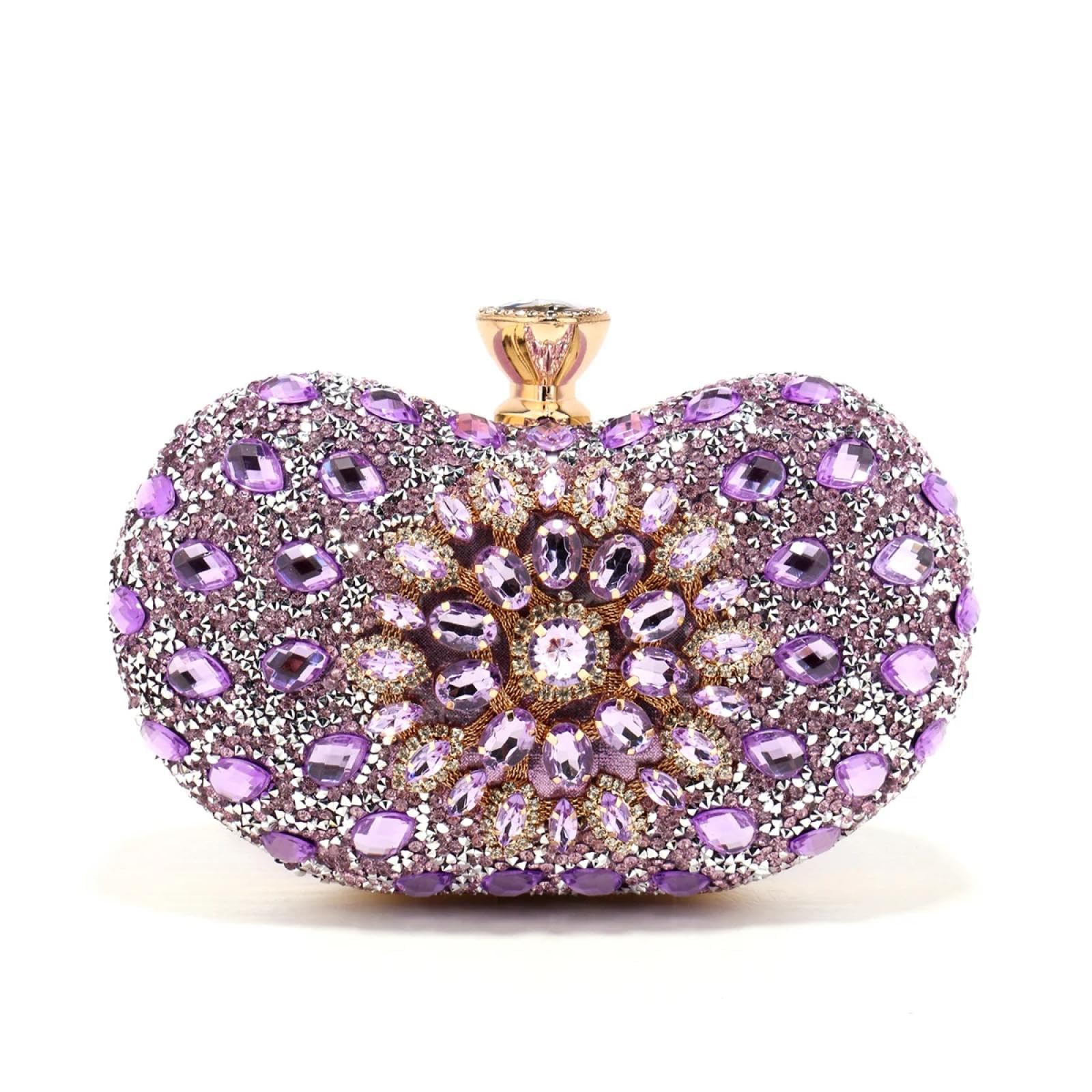 Abendtasche Damen Clutch Glitzer Abend Taschen Strass Acryl Clutch Bag Party Hochzeit Abschluss Ball Event Handtaschen Blumen