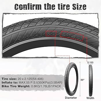 Amazon | BALINGE 20 x 2.125 バイクタイヤ 2パック 20 バイク