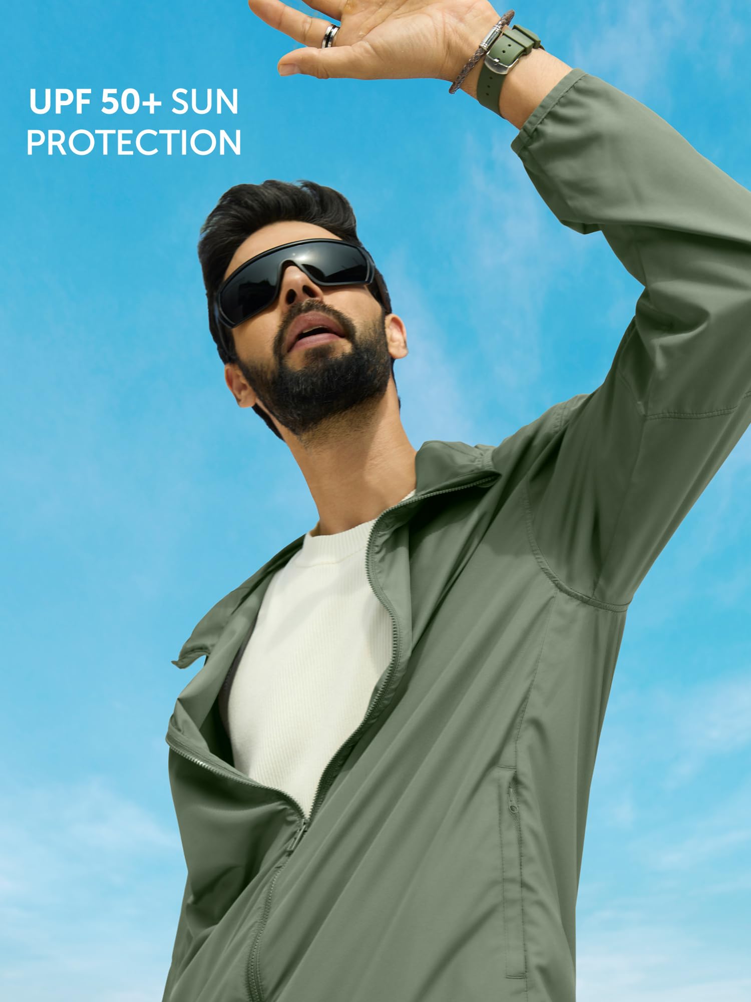 XYXX Parka para hombre con protección UV y protección solar | Ropa de protección solar y contaminación | ligera y de secado rápido con protección UPF 50+ para exteriores