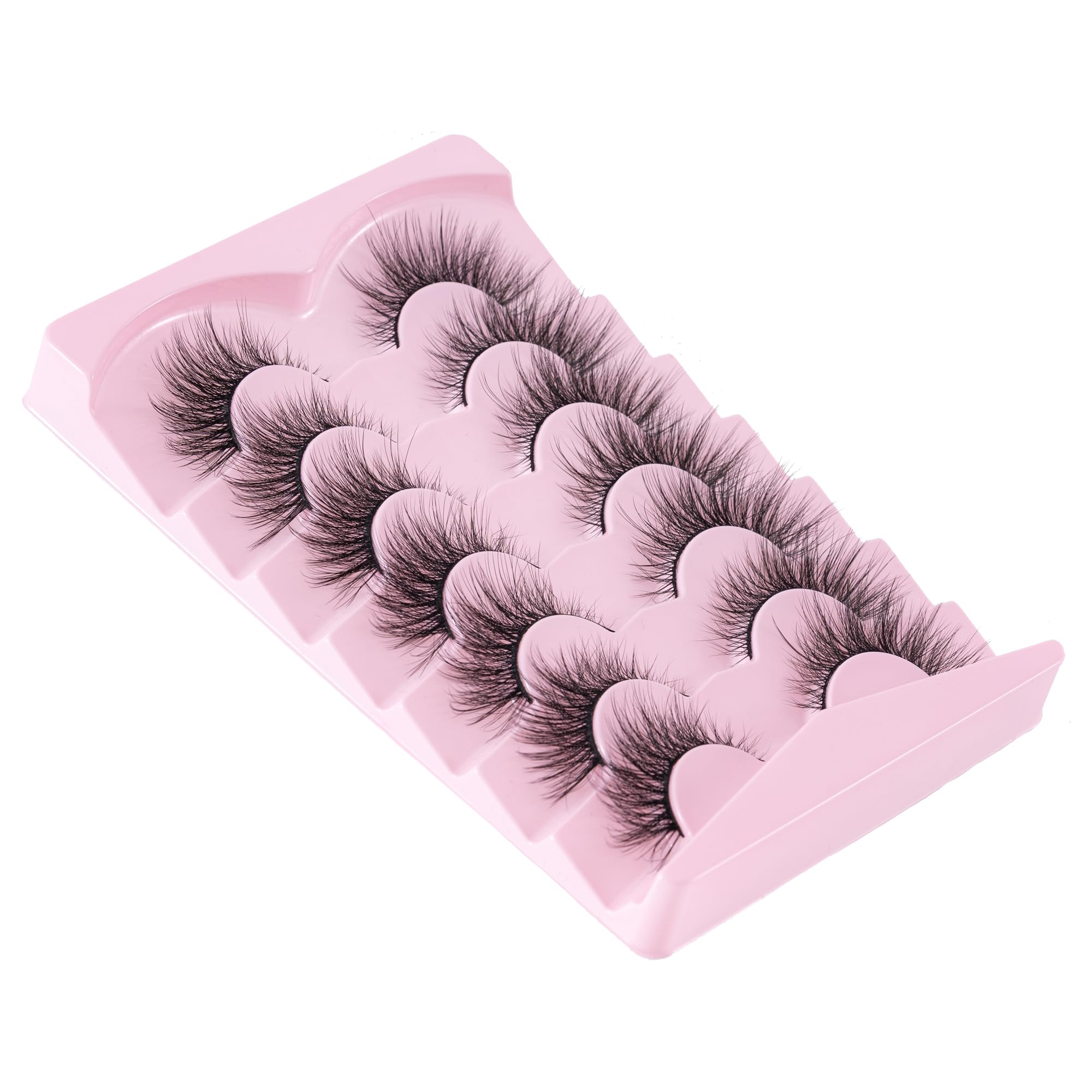 Beaunitti False Eyelashes Waterproof Lashes Fluffy Fairy Cat-Eye Tail Extension False Eyelash Natural