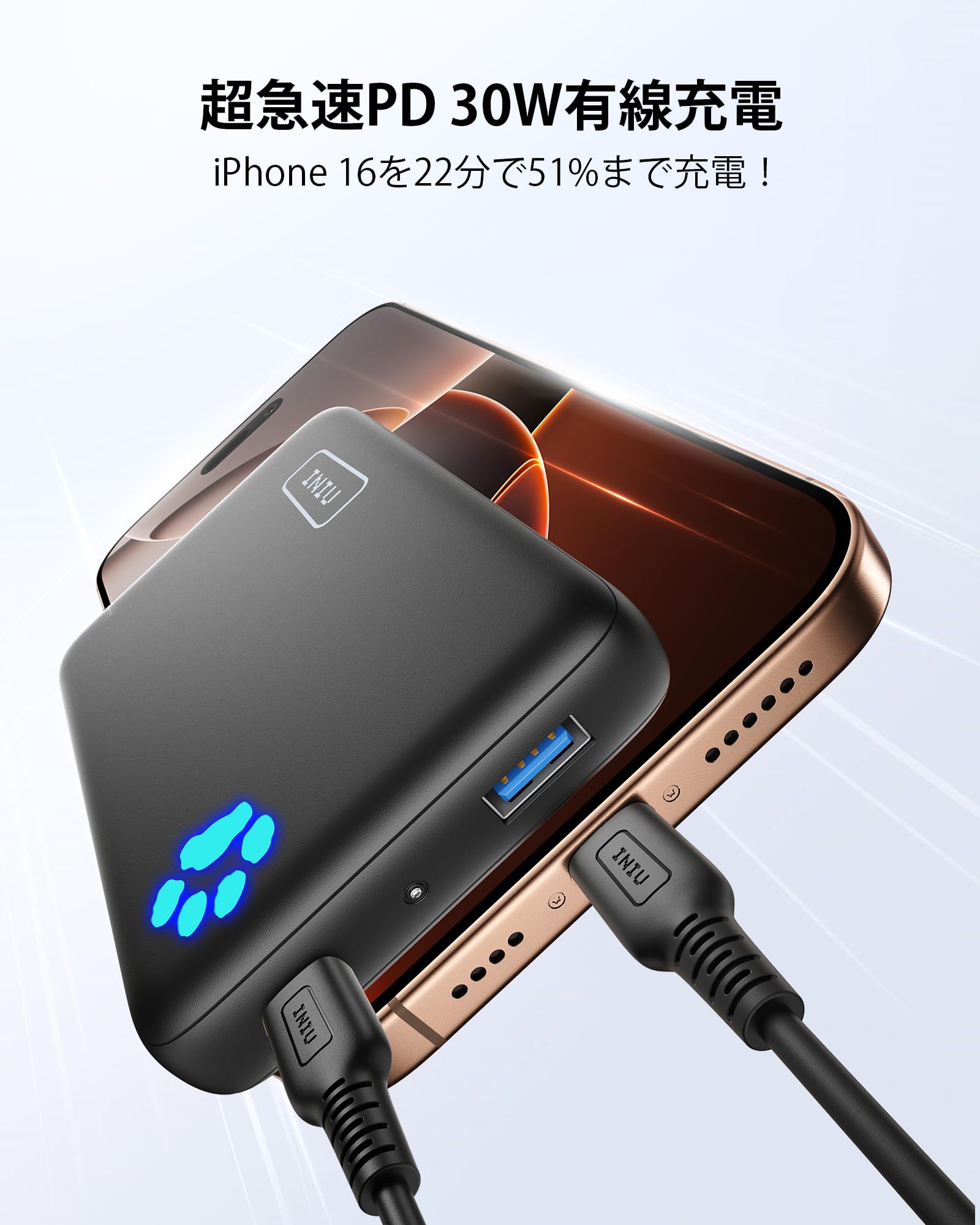 INIU 30W Magnetico Power Bank, Qi2 Certificato 10000mAh Fast Charging Powerbank, Sottile Caricabatterie Portatile per iPhone 16/15/14/13/12, Essenziale per il Viaggio Adatto a Uomini e Donne, Verde