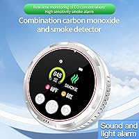 Vista 4 de Combo de detectores de humo y monóxido de carbono 4 en 1, batería de reserva integrada de 1000 mAh, alarma de 85 dB