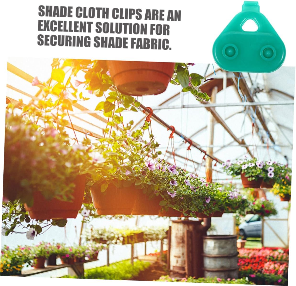 Sosoport 120pcs Garden Shade Cloth Clips Fixing Clips for Greenhouse Tent and Sunshade Netting Easy to Install Weather Resistant Garden Fixing Tools