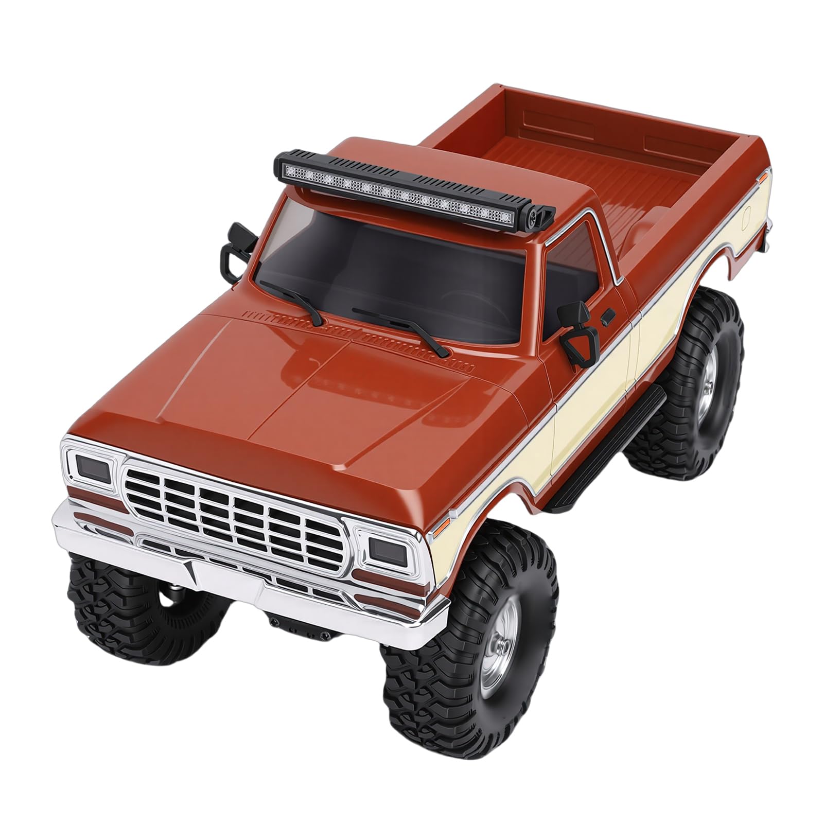 Dilwe Camión RC 1/16, Camioneta RC de Alta Velocidad 2.4G, Juguete de Camioneta de Carreras de Coches Todoterreno con Control Remoto con Luz para Niños (Brown)