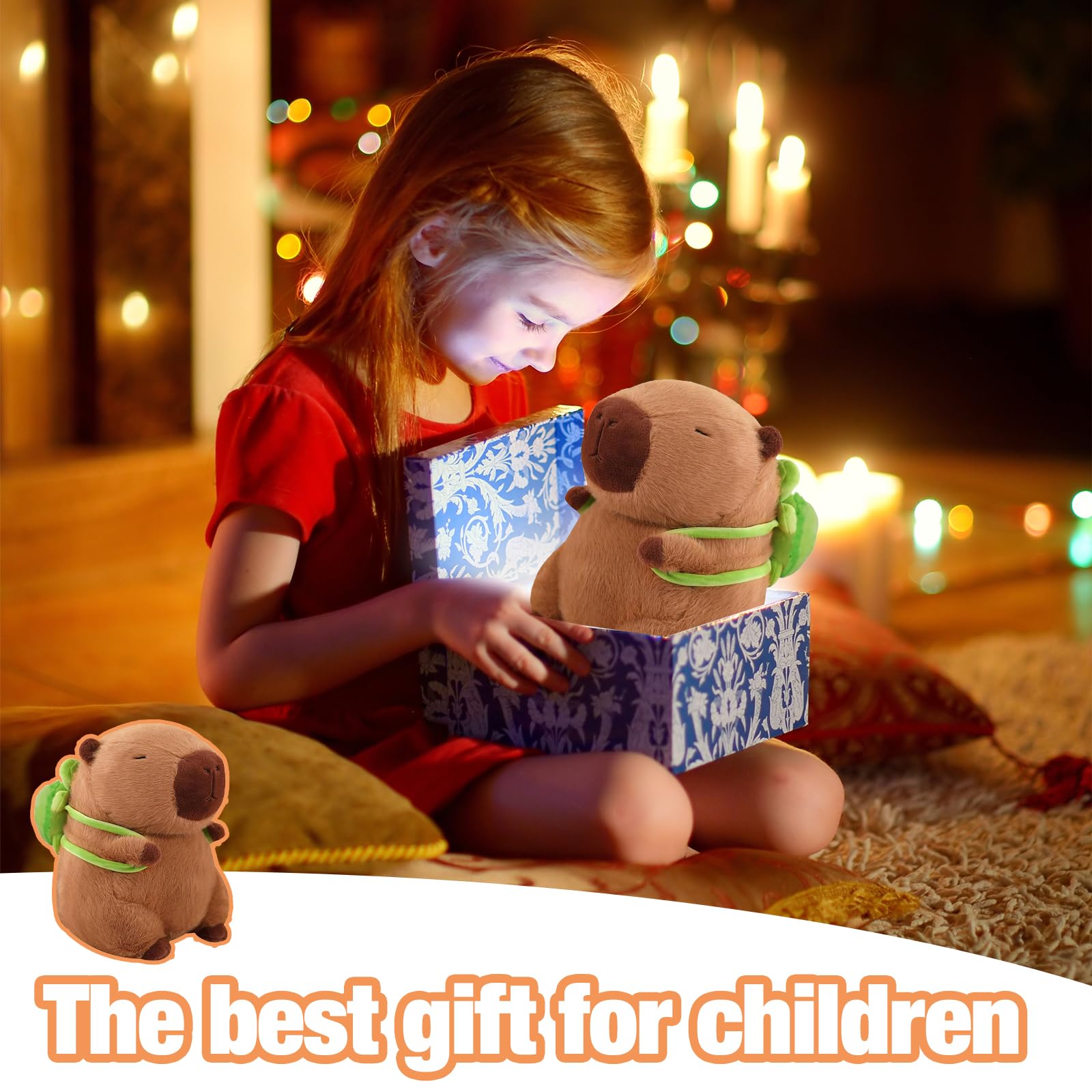 IXYHKB Capybara Peluche Bambole, 23cm Giocattolo Peluche Capibara, Giocattolo Regalo Capibara, Animali di Peluche Realistici Capibara, Simulazione Capibara Giocattolo Peluche per Bambini
