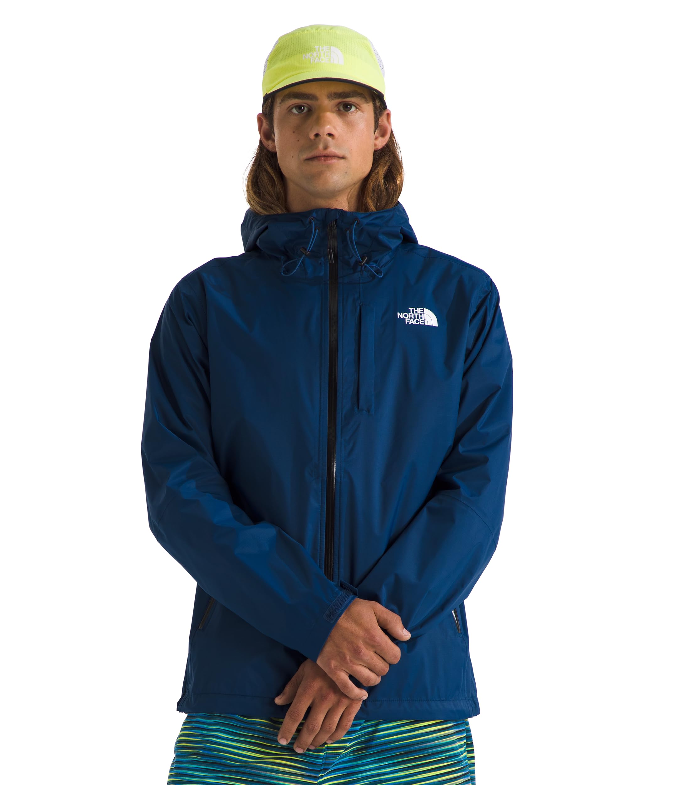 The North Face Men's Alta Vista Rain Jacket - Waterproof, Breathable, Weather Ready Hood, Zip Chest Pocket, Estate Blue, Large