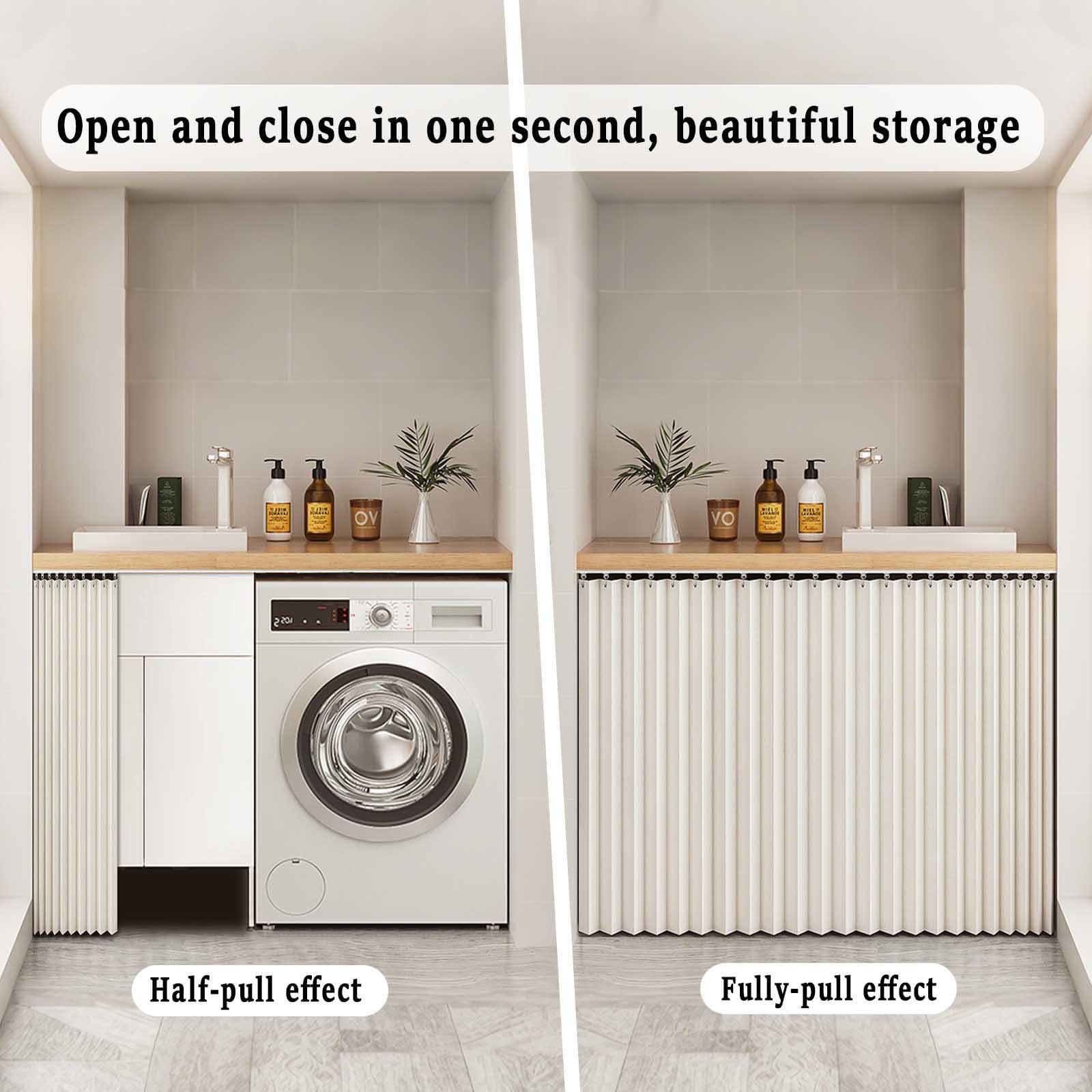 Silent Track - Organizer per armadio sottolavello, 100 cm di altezza x 60 cm di larghezza, soluzione scorrevole per cucina, design elegante salvaspazio, facile installazione, tessuto resistente per