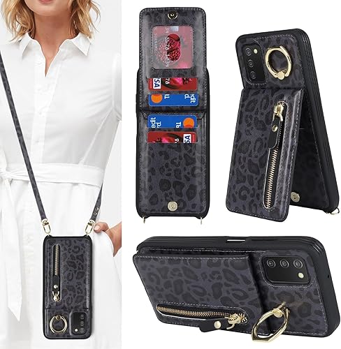 Miniatura 35 de Funda para Samsung Galaxy A14 5G con tarjetero para mujer, para Galaxy A14 5G, funda cartera para teléfono con correa, ranuras para tarjetas de