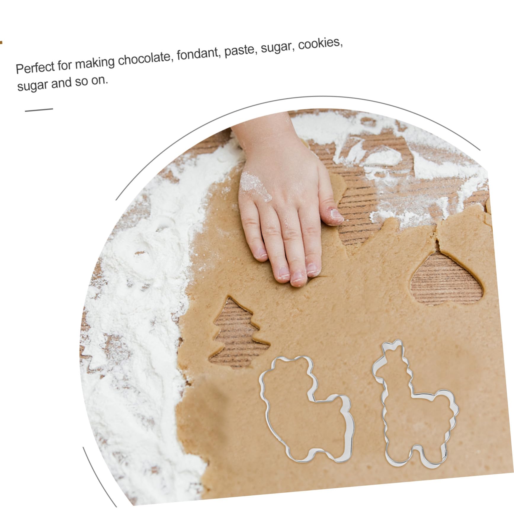 Gatuida 4pièces Alpaga Moule à Biscuits DIY Acier Inoxydable Outil de Pâtisserie pour Découper Fruits et Pâte