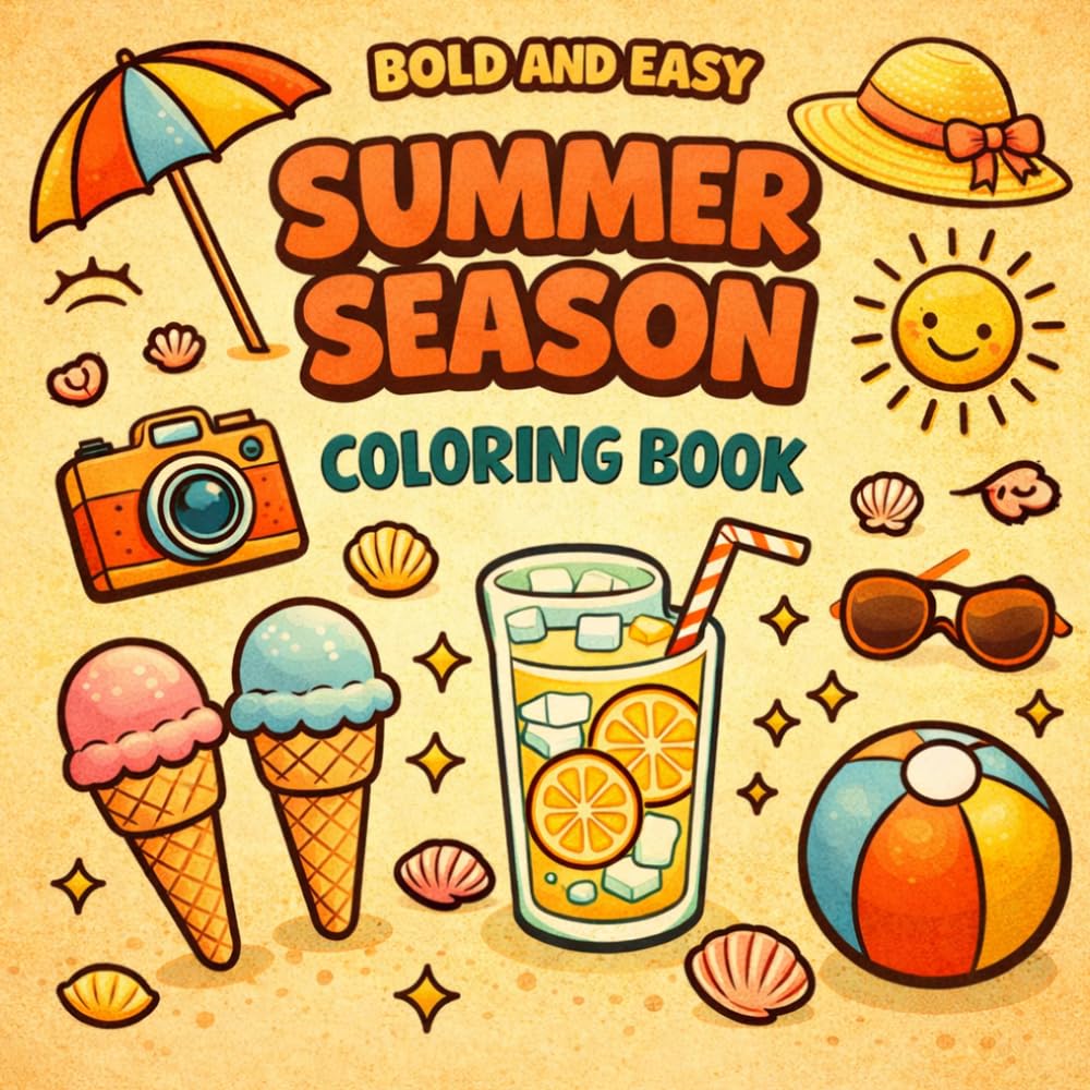 Bold & Easy Summer Season Coloring Book (Bold & Easy Coloring Books)