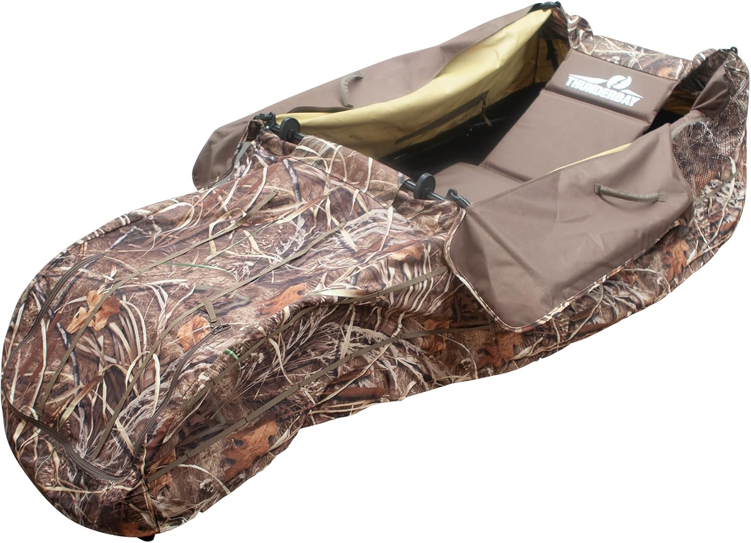 THUNDERBAY Waterfowl Layout Hunting Blind, Waterfowl Field Hunting Blind for Duck Hunting, Aluminum Frame Duck Blind