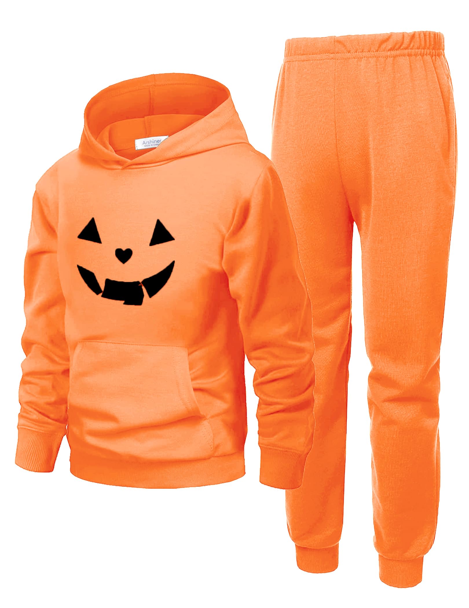 Arshiner Boys Athletic Sweatsuit Pullover Hoodie Sweatshirt and Joggers Set