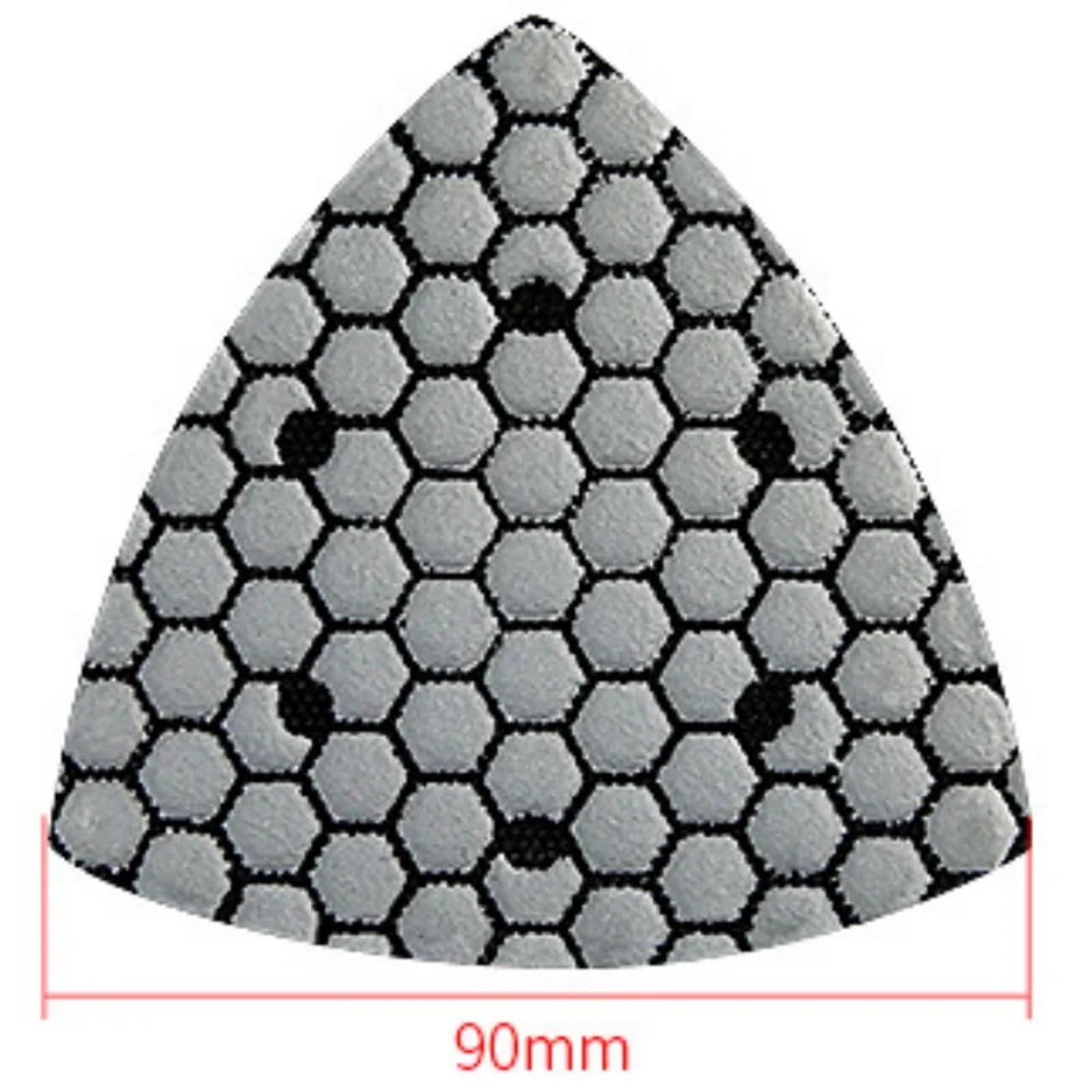Polierpads 7 Stück 90 mm dreieckige Trockenpolierscheiben for Granit, Marmor, Beton, Stein, Schleifscheiben(800)