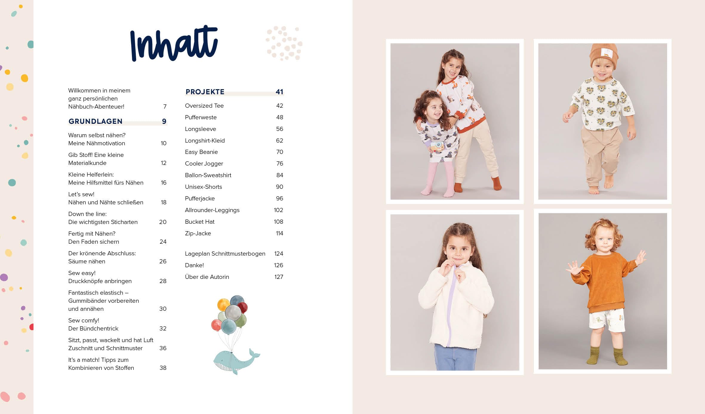 Sew happy! – Nähen für Babys und Kids mit @von.anne: Das Jersey-Nähbuch für Kleidung in den Größen 74–140 – Mit 4 Schnittmusterbogen