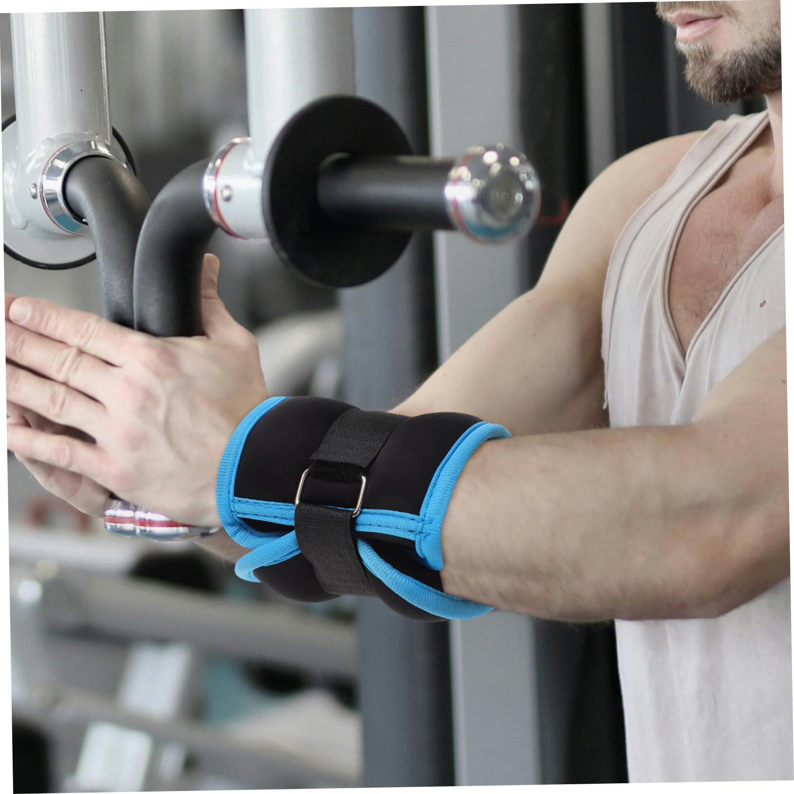 2pezzi Cavigliere Regolabili Per Allenamento Fitness Pesetti Per Caviglie Professionali Per Corsa e Yoga Equipaggiamento Resistente Con Cinghie Adesive Totale