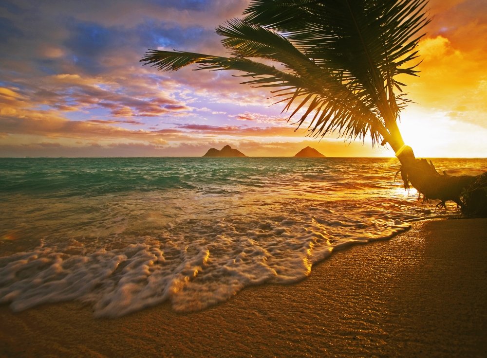 Amazon.com: Posterazzi USA Hawaii Lanikai Beach at sunrise Oahu