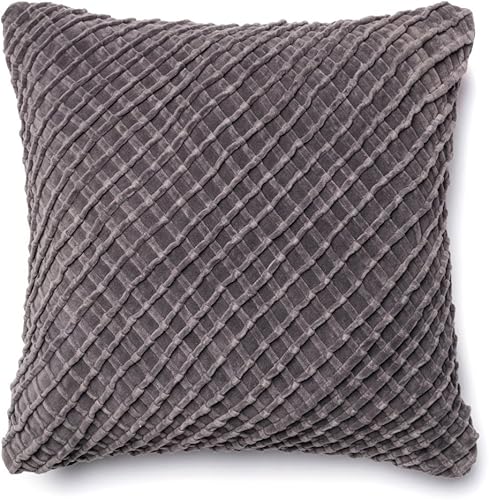 Miniatura 1 de Loloi Loloi-PSETP0125CC00PIL3 - Almohada decorativa de terciopelo 100% algodón con relleno de polietileno de 22.0 x 22.0in, 22.0 x 22.0in, color
