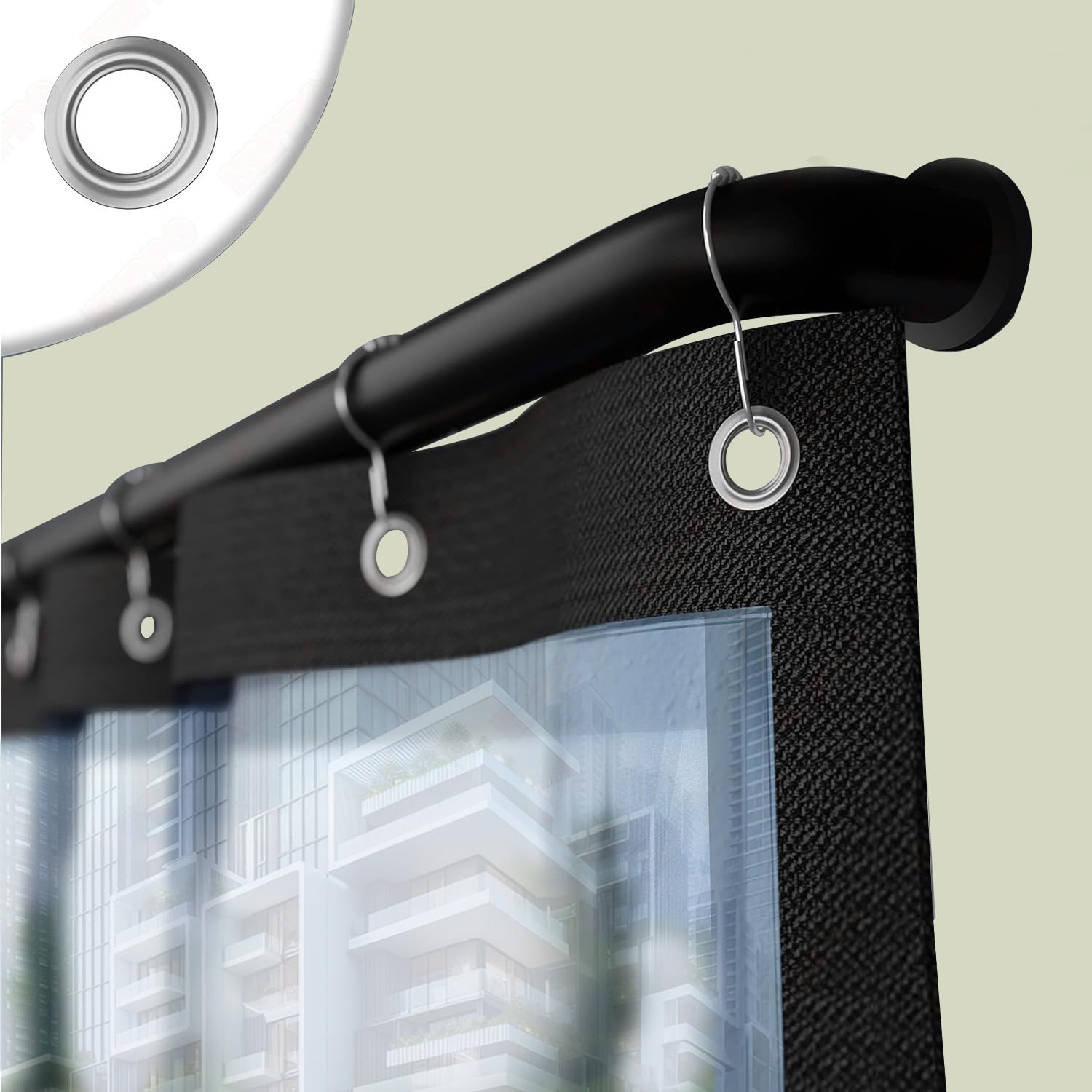 Mr.ChickWala Waterproof PVC Outdoor Curtain, 0.30mm Thick, Transparent, with Rust-Proof Eyelets for Balcony, All Seasons, AC, Dust & Wind Protection (4.5 X 9, 2) (B0D9D4MN31) Amazon Price History, Amazon Price Tracker